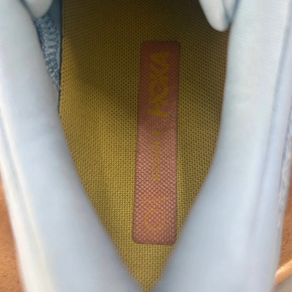 Hoka Bondi 8 Womens Running Shoes Blue Yellow Orange 1127952 SSCA Size 9.5 B